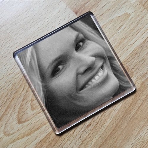 ELLE MACPHERSON - Original Art Coaster #js001