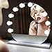 Produktbild WELSUN Make-up-Spiegel-Birnen 10 LED Beleuchtete Schnur-stufenlose dimmbare Noten-Steuerung Kühle Weiße Hollywood-Lampe USB-Ladegerät (Spiegel Nicht eingeschlossen)