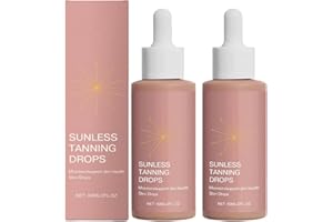WUJIALINGMM 2pcs Sunless Tanning Drops,2025 New Drinkable Tanning Drops,Drinkable Self-Tanner for Natural Glow,For Face & Body, Hydrating Glow,for All Skin Type