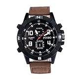 YEARNLY Herren Armbanduhr Einfach Stil Sport Analoge Quarz Uhr 24.5cm