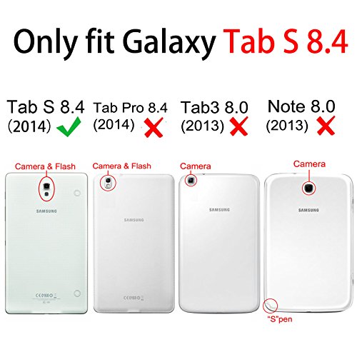 Fintie Samsung Galaxy Tab S 8.4 Hülle Case – Ultra Schlank superleicht Ständer Smart Shell Cover Schutzhülle Etui Tasche mit Auto Schlaf / Wach Funktion, Punktmuster - 2
