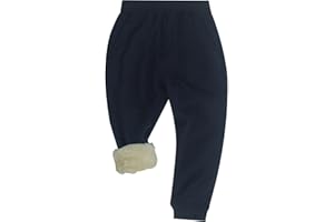 Happy Cherry Pantaloni Invernali per Bambini Pantaloni Lunghi in Felpa Pesante Pantaloni Caldi Sportivi Imbottita