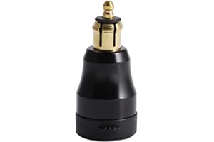 SovelyBoFan Motorcycle Waterproof Fast Charger with Usb Type-C Port 12V/24V Qc3.0 Power Hella Din Plug Socket for Triumph Black