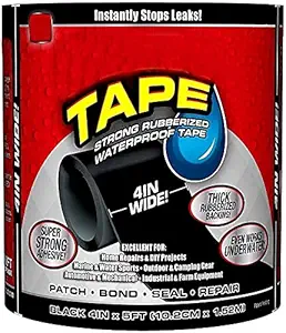 Gyrosphere'S Waterproof Flex Tape,Seal Repair Tape, Super Strong Adhesive Sealant Tape to Stop Leakage of Kitchen Sink/Toilet Tub, Leak Stop, Stop Leak Tape, Black 4