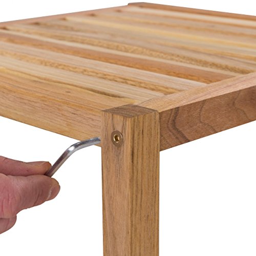 Badregal Holz Badezimmerregal Haushaltsregal Standregal Regal Bad Holzregal 4 Regalböden - 6