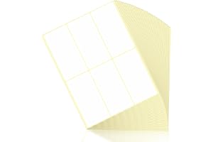 Fousenuk Självhäftande etiketter för märkning, universella, 100 x 50 mm, adressdekal, rektangulära, för pärmar, glaslådor, skola, kontor, kök, sylt, vita, 210 stycken