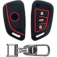 KEYCARE Silicone Car Key Cover For B29 Model Universal Remote Flip Key (Black With Mah Key Holder)