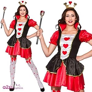 Wicked – Disfraz para mujer de la Reina de Corazones de «Alicia en el País de las Maravillas»