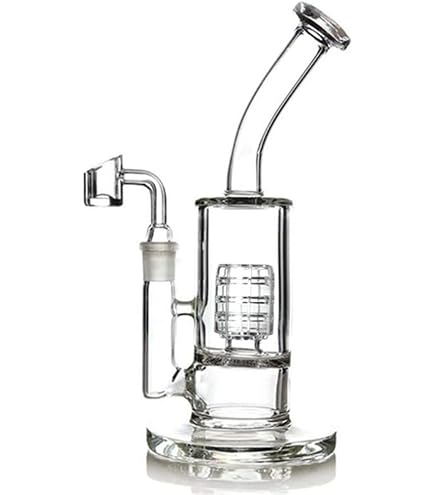 Mini Bong En Verre Recycler 7,5 Pouces - Pipe à Eau Compacte, Verre épais 5mm, Idéal Pour Voyage