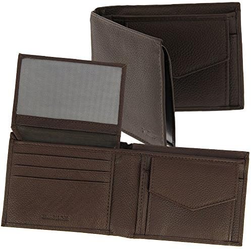 Mens Luxury Slim Brown Designer Soft Quality Leather Wallet Purse Credit Card Note And Coin Holder New UK