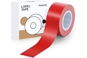 ‎MAKEID Makeid Etikettenband 16mm x 4m farbig Hitzebeständig Selbstklebend als Ersatz für Makeid L1/Q1/E1 Feuerrot