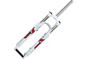 LYMFCFC Fourche À Suspension VTT 26 Pouces Fourche Mécanique en Alliage D'aluminium Tube Droit Commande D'épaule Fourche De Vélo De Montagne Disque/V Frein QR 9Mm Voyage 100Mm 1-1/8" B,26in