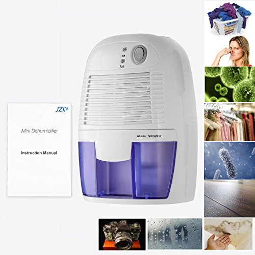 JZK® 500ml kompakte und tragbare Mini Luftentfeuchter für Damp, Schimmel, Feuchtigkeit im Haus, Küche, Schlafzimmer, Wohnwagen, Büro, Garage