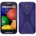 Produktbild PhoneNatic Case für Motorola Moto E Hülle Silikon lila X-Style + 2 Schutzfolien
