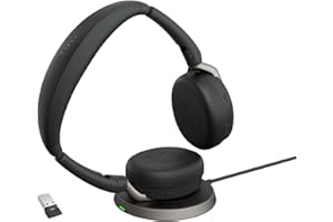 Jabra Evolve2 65 Flex - Micro-Casque stéréo sans Fil Bluetooth avec Technologie à réduction de Bruit ClearVoice et ANC Hybride - Compatible avec Les principales Plateformes MS Teans - Noir