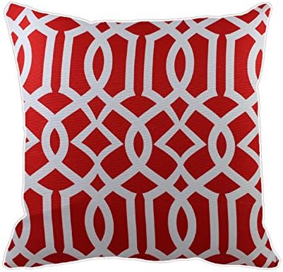 43 x 43cm Red Geometric Pattern Design Moroccan Tiles Cushion Arabesque Pillow Cover Decorator Covers Sofa Bed Gift Home Decor Cushion