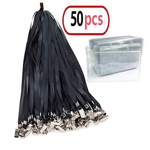 50pcs plastica trasparente in pvc orizzontale id carta di set