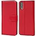 Produktbild Conie Schutzhülle kompatibel mit Huawei P20, Rote PU Lederhülle Klapphülle Etui Tasche mit Kartenfächer