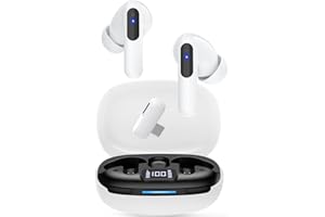 KAPEYDESI 2.4GHz Wireless Gaming Earbuds, In-Ear Gaming Kopfhörer Bluetooth 5.3, In Ear Headset für PS5/4/VR/PC/Switch/Mac, Kopfhörer kabellos mit 4 ENC Mic, 20ms Latenz, 36 Std Spielzeit, Weiß