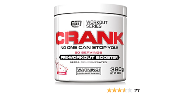 Esn Crank Pre Workout Booster Tropical Punch Flavour 1 X 380g Amazon De Health Personal Care
