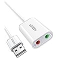 Ugreen Scheda Audio USB Esterna con Jack 3.5mm per Cuffie, Microfono e Altoparlante per Windows 10/8.1/8/7/Vista/XP, Mac OS X