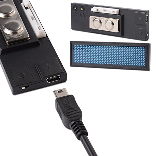 Wiederaufladbare blaue LED Programmierbare Badge Display mit USB Programmier LD411 - 2