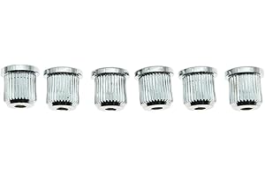 Kaish 6 x Chrome Corde de guitare à travers le corps 5/40,6 cm férules pour USA Telecaster