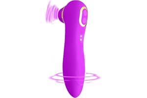 AYCA Ŝạtisfayęr sùcciønadøro Müjèr Ŝạtisfyęr pro 5 Ṽïbràdrädőr Mùjêr Con carga magnética USB 100% resistente al agua, masajeador eléctrico de silicona suave portátil de 6 + 10 modos (Morado 138MM)