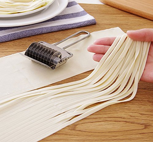 AsentechUK® manuelle Nudelpresse aus Edelstahl, Nudelmaschine, Pasta-Schneider, Form zum Drücken, Küchengerät - 4