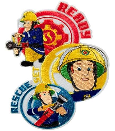 Mono-Quick 367 Fireman Sam Patches à repasser ou à coudre Polyester Multicolore MD 5