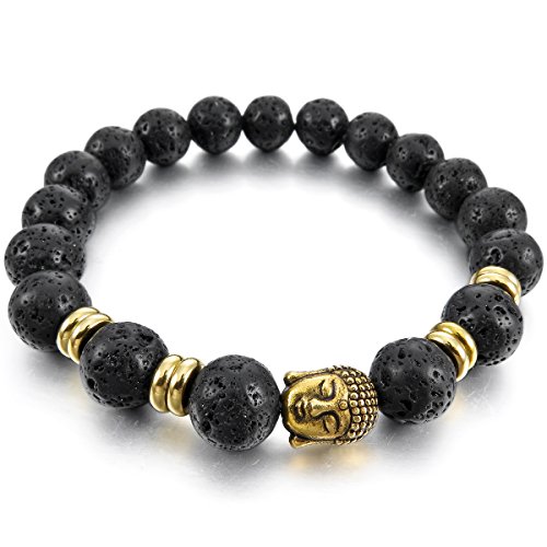 MunkiMix 10mm Metalllegierung Legierung Energiearmband Energie Armband Link Handgelenk EnergieStein Buddha Gebet Mala Kugel Perle Perlen Elastisch