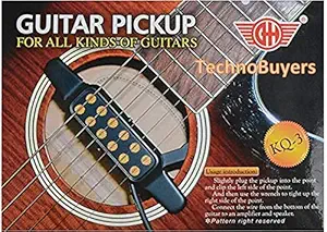 TechnoBuyers Acoustic Guitar Pickup Microphone Wire Amplifier 12 Holes Black KQ3