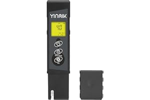 YINMIK Testeur de pH numérique hydroponique, nouveau pH-mètre à écran lumineux dégradé amélioré pour piscines, spas, jacuzzis, plantes d'intérieur, eau potable, vin, bière, brassage maison, aquariums.