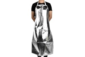 YUMILI Delantal Resistente al Calor, Delantal Protector contra el Calor de Alta Temperatura de 1000 Grados, Delantal de Cocina casera de Papel de Aluminio para Seguridad en el Trabajo/Cocina/Barbacoa