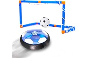 LinStyle Air Power Football,Jouet Enfant Ballon de Foot avec LED Lumière Hover Soccer Ball Jeux de Foot Cadeau d'anniversaire pour Garçons Filles Jeux Intérieur Extérieur Sport Ball