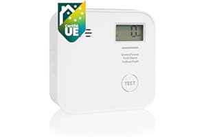 Smartwares détecteur de CO - Pile 10 Ans - Écran & indicateur LED - Bouton de Test - FGA-13091