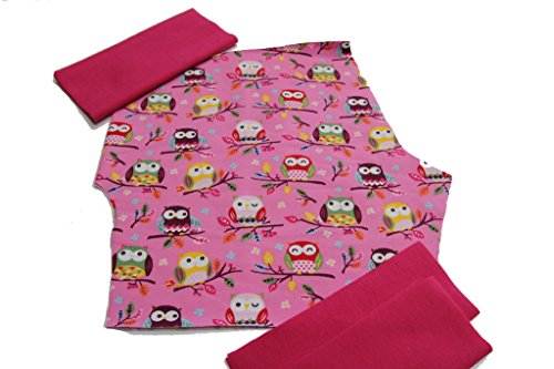 DIY Nähset Mitwachshose Pumphose 74-98 Eule pink pink