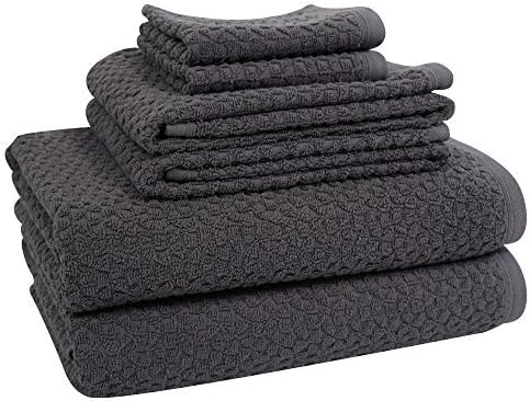 Lucia Minelli Beverly Turkish Jacquard Luxury 6 Piece Towel Set, Gray