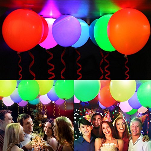 LED Leuchtende Luftballons Blinkendes Licht 32 Stück – Gemischte Farbe für Weihnachten / Geburtstag / Hochzeitsfest - 2