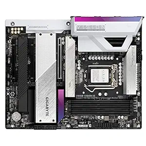 GIGABYTE Z590 Vison G Creators Motherboard with Unique VisionLINK I/O Design, Effective Thermal Solution, Intel 2.5GbE LAN, PCIe 4.0 x16 Slot, Quad NVMe PCIe x4 M.2 Connectors (Z590 Vision G)