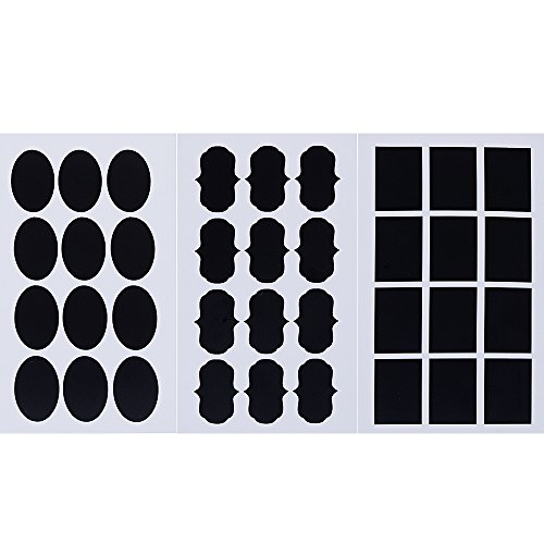 Goldge 108pc Tafel Sticker Kitchen labels Plus Kreidemarker ,Wiederverwendet Küchen Label Tafel aufkleber Zum Beschriften für Gewürzgläser Chalkboard - 3