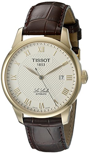 Tissot Men's 38mm Brown Leather Band Steel Case Automatic White Dial Analog Watch T41.5.413.73