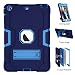 Produktbild iPad Mini Case, iPad Mini 2 Case, iPad Mini 3, uzer (Heavy Duty stoßfest Anti-Rutsch Silikon High Impact Resistant Hybrid Drei Schicht Armor Schutzhülle mit Ständer für iPad Mini 1/2/3, Navy+Blue