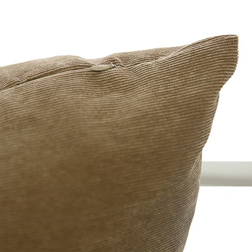 Deconovo Kissenbezug Kord Kissenbezug Wohnzimmer Kissenbezug Weich 40×40 cm Taupe 4er set - 6