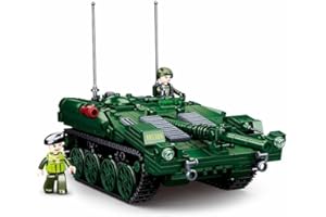 Sluban M38-B1010 ModelBricks-STRV103 Main Battle Tank 692 pièces, vert