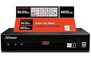 Strong SRT 7806 HD 128 MB RAM Odbiornik Satelitarny (Full HD, HDTV, HDMI, LAN, SCART, USB, Ponad 3000 Programów, Czarny)