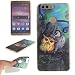 Produktbild Nancen Compatible with Handyhülle Huawei Honor 8 (5,2 Zoll) Hülle, Ultra Dünn Spezielle Weiche TPU Full Silikon Cover Case Handyhülle Schutzhülle Tasche [Zwei Eulen]