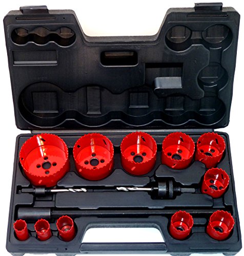 SYTO24, 14tlg. HSS-E Co8 Edelstahl-Dosenbohrer-Bohrer-Set 19-76mm, Bi-Metall Lochsägen M42 kobaltlegiert für extreme Beanspruchung in schwer zerspanbaren Werkstoffen wie VA-Stahl usw.