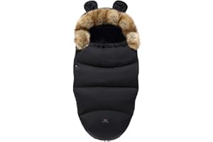 Manyo Chanceliere Universelle pour Poussette, Couverture pour Poussette Sac de Couchage Bébé Hiver, Accessoire Poussette Chaises Porte-BébéChaises Porte-Bébé (Noir pur)