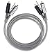 Price comparison product image OEHLBACH Master Set SILVER EXPRESS PLUS, Analogue Interconnect, has a separate earth wire for turntables. Award Winning cable. 2x1m. Colour: Silver. STAR RATING : 4.